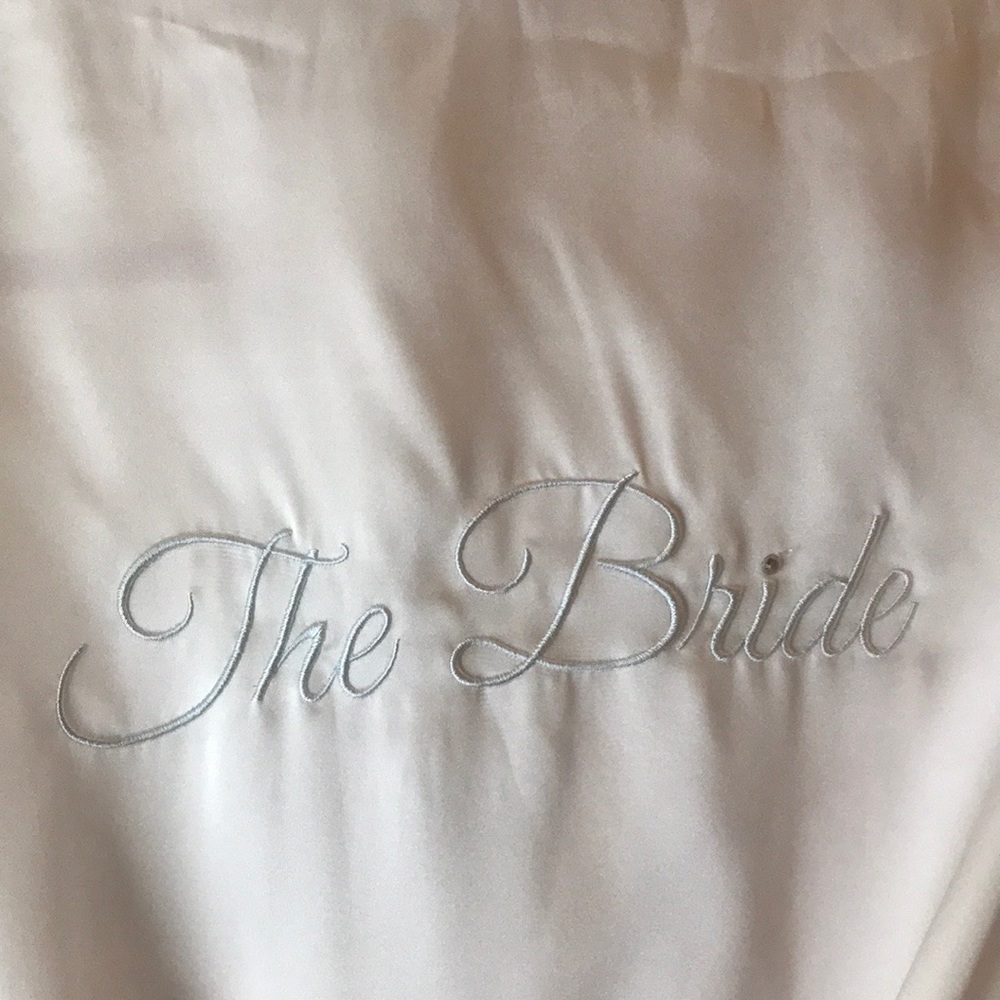 White Silk Bride Robe